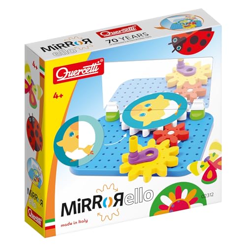 Quercetti 2312 2312-Quercetti-Mirrorello, Zahnradspiel für Kinder ab 4 Jahren, Mehrfarbig von Quercetti