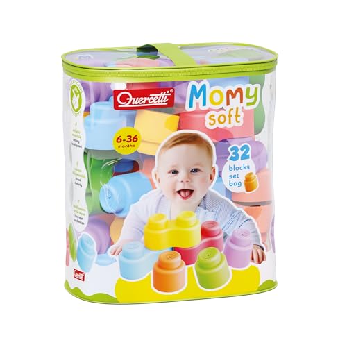 Quercetti - 4143 MOMY Soft, Weiche Plastikbausteine Spielzeug für Kleinkinder von Quercetti