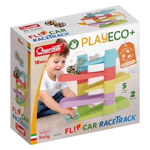 Quercetti Flip Car Race Track Eco – Optimal und langlebige Autorennbahn, pädagogisches Spielzeug für Kinder ab 1 Jahr Quercetti Flip Car Race Track Eco – Optimal und langlebige Autorennbahn, pädagogisches Spielzeug für Kinder ab 1 Jahr von Quercetti