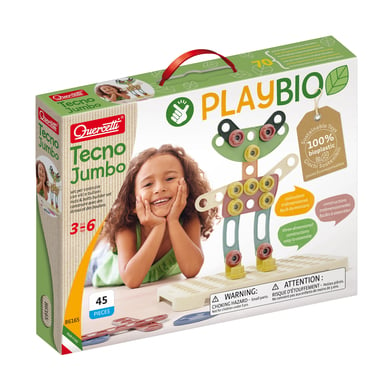 Quercetti PlayBio Tecno Jumbo Bausatz aus Bioplastik (45 Teile) von Quercetti