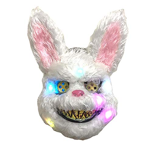 Queta Halloween Maske, Kaninchen Maske, Monster Maske für Halloween Fasching Karneval Party Kostüm Cosplay & Deko von Queta