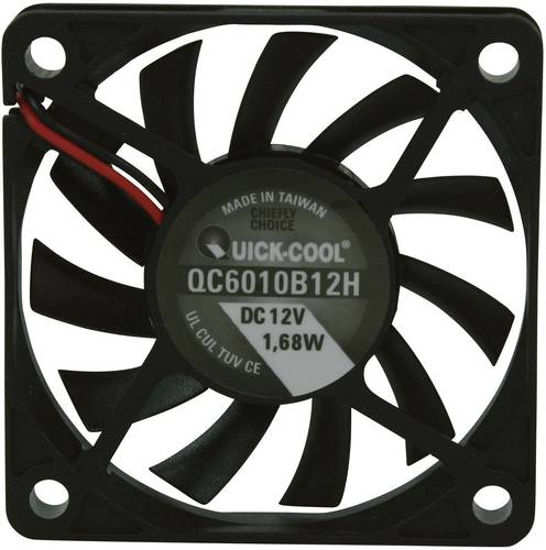 QuickCool QC6010B12H Axiallüfter 12 V/DC 25.74 m³/h (L x B x H) 60 x 60 x 10mm von QuickCool