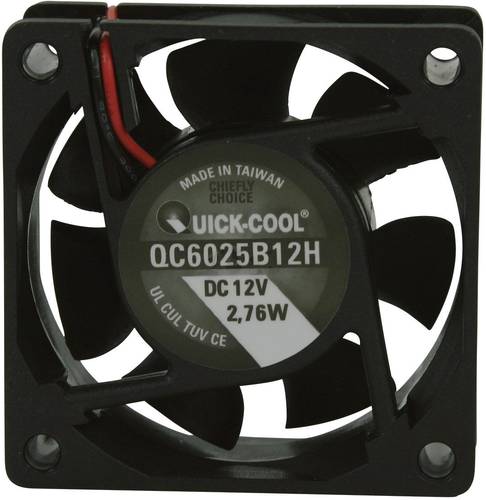 QuickCool QC6025B12H Axiallüfter 12 V/DC 34.86 m³/h (L x B x H) 60 x 60 x 25mm von QuickCool