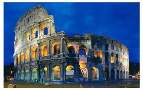 1000 Teile Puzzle für Erwachsene - Berühmte Orte & Sehenswürdigkeiten der Welt (Italien Rom Kolosseum) von Quickdraw