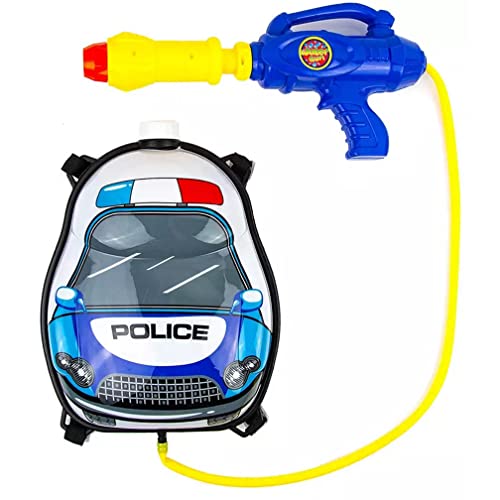 14" Kinder Wasserpistole Rucksack Polizeiauto Pump Action Soaker Pistole Spritzen Waffe von Quickdraw