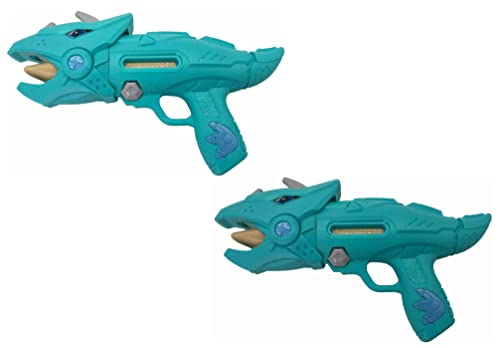 2 X Dinosaurier Wasser Pistolen für Kinder Pool & Strand Pump Action Spielzeug Wasser Pistole 30cm Super Soaker Blaster von Quickdraw