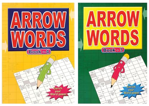 Arrow Words A4 Allgemeinwissen Erwachsene 67 Kreuzworträtsel Wortsuche Puzzle - 2er Set von Quickdraw