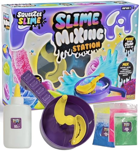 Slime Mixing Station for Kids - DIY Slime Making Kit with Handheld Mixer - Make Glitter, Glow, Unicorn & Holographic Slimes - Includes 4 Storage Eggs, Bobbles, Glow Powder & Glitter von Quickdraw