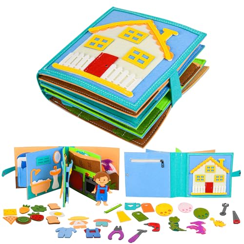 Quiet Book 2 Jahre | Montessori Spielzeug ab 1 Jahre für Motorik Baby | Sensorik Spielzeug ab 1-6 Jahr Geschenk für Mädchen Jungen… von Quiet Book