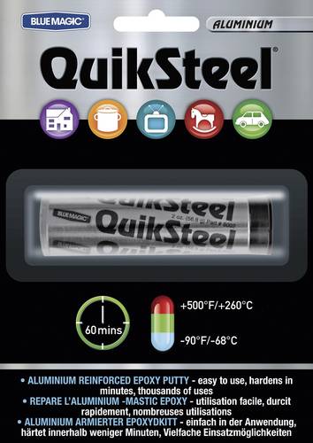 QuikSteel 16402EU Epoxid-Powerknete Aluminium 57g von QuikSteel