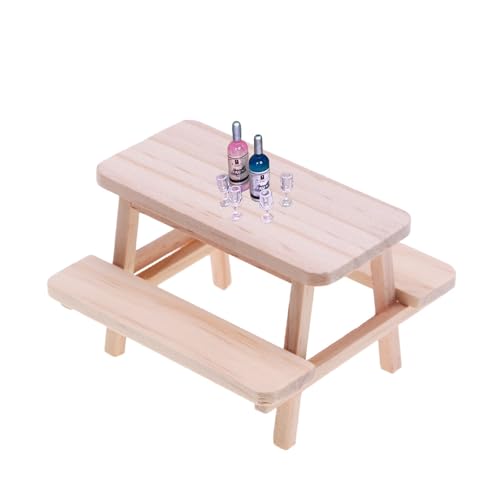 Quintrost Puppenhaus Miniatur Esstisch EIN-stück Ornamente, 1:12 Mini Puppenhaus Schreibtischstuhl Set, Holz Simulierter Tisch Mini DIY Möbel Modell Fee Garten Requisiten Spielzeug Zubehör Quintrost Puppenhaus Miniatur Esstisch EIN-stück Ornamente, 1:12 Mini Puppenhaus Schreibtischstuhl Set, Holz Simulierter Tisch Mini DIY Möbel Modell Fee Garten Requisiten Spielzeug Zubehör von Quintrost