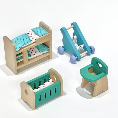 Quintrost Puppenhaus Möbel Set Holz Miniatur Möbel Set Puppenhaus Zubehör Puppenhausmöbel Mini Puppenhaus Möbel für Jungen, Mädchen und Kleinkinder Wooden Dollhouse Furniture Set Quintrost Puppenhaus Möbel Set Holz Miniatur Möbel Set Puppenhaus Zubehör Puppenhausmöbel Mini Puppenhaus Möbel für Jungen, Mädchen und Kleinkinder Wooden Dollhouse Furniture Set von Quintrost