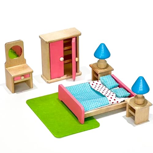 Quintrost Puppenhaus Möbel Set Holz Miniatur Möbel Set Puppenhaus Zubehör Puppenhausmöbel Mini Puppenhaus Möbel für Jungen, Mädchen und Kleinkinder Wooden Dollhouse Furniture Set Quintrost Puppenhaus Möbel Set Holz Miniatur Möbel Set Puppenhaus Zubehör Puppenhausmöbel Mini Puppenhaus Möbel für Jungen, Mädchen und Kleinkinder Wooden Dollhouse Furniture Set von Quintrost