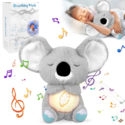 Schlummer Koala Kuscheltie, Schlummer Otter, Schlummer Koala mit Herzschlag, Schlummer Otter mit Herzschlag, Schlummer Otter Kuscheltier mit Atembewegung und Musik, Babyparty und Neugeborenengeschenk von Quixion