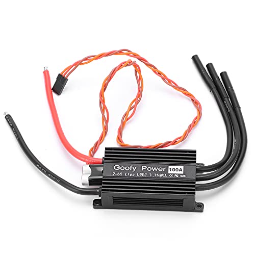 Qukaim 100A DuctedFESC 100A Ducted EDF ESC, 2-6S Compatible, 832KHz for Outdoor Fixed Wing RC Aircraft, High Performance Replacement Part von Qukaim