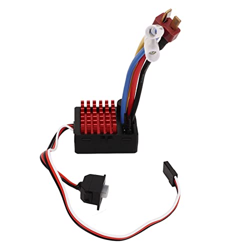 Qukaim ElectronicESC AJL 6860 RTR RC Auto Brushed ESC, 60A Wasserdicht Elektronischer Geschwindigkeitsregler für 1/10 RC Auto Boot Panzer Modelle Verbessertes Zubehör von Qukaim