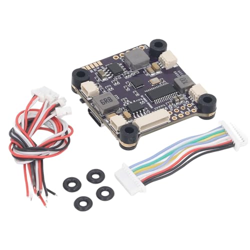 Qukaim Flight Control Board Mini Flight Controller, 32 Bit Flight Control Board with 4 Way LED Ports, Connection Cable Kit for Drone Model Airplane von Qukaim