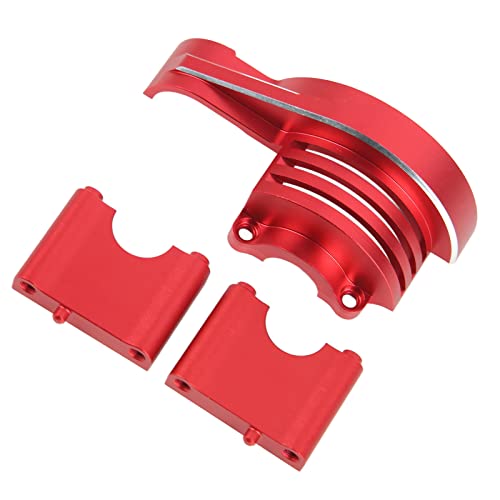 Qukaim Main Gear Schutzhülle Aluminium Hauptgetriebeabdeckung für Traxxas Schlitten 1/8 RC Auto, Rot, schützende Ersatz-Metallgetriebeabdeckung von Qukaim