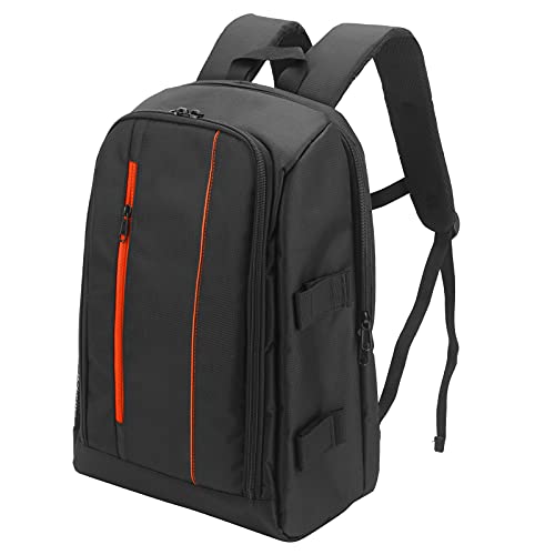 Qukaim Multifunktionale Drohnen-Zubehörtasche Tragbarer Drohnenrucksack, große Kapazität Tragetasche für FPV Combo, multifunktionale Zubehörtasche, Schwarz und Orange von Qukaim