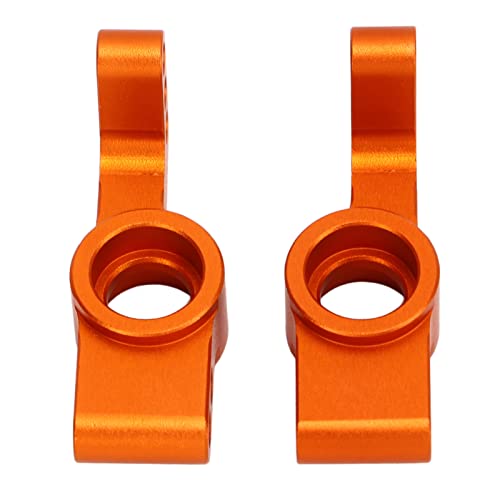 Qukaim RC-Auto-Hinterachsitze RC-Auto-Hinterradnabenträger aus Aluminiumlegierung, reibungsloser Lauf, hohe Härte, farbiges RC-Zubehör für ZD Racing 10 RC, Orange, 2 Stück von Qukaim