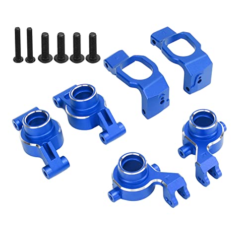 Qukaim RC CarC Nabenträger RC Lenkbecher Hinterachsitze C Naben-Set, reduzierte Reibung, Aluminiumlegierung, RC-Zubehör für MAX 2.0 1/10 RC Autos, Dunkelblau von Qukaim