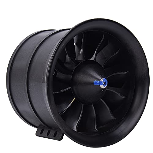 Qukaim RC Fan Prler 90 mm 12 Flügel RC Fan Prler mit 6S 1450KV Kanalmotor für RC Modell Flugzeug Zubehör, hohe Leistung, leicht, KV1450 von Qukaim