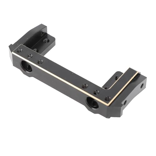 Qukaim RC Servo Mount Bracket RC Front Bumper Mount, Brass Front Bumper Servo Mounting Bracket Stand for SCX10 II RC Crawler Cars, Black von Qukaim