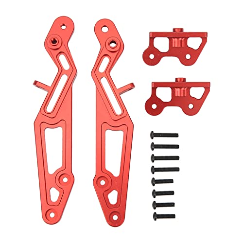 Qukaim RC Wing Mount RC Car Wing Mount, Aluminiumlegierung Heckflügelhalter Ersatz für ARRMA 1/7 1/8 Serie, Rot von Qukaim