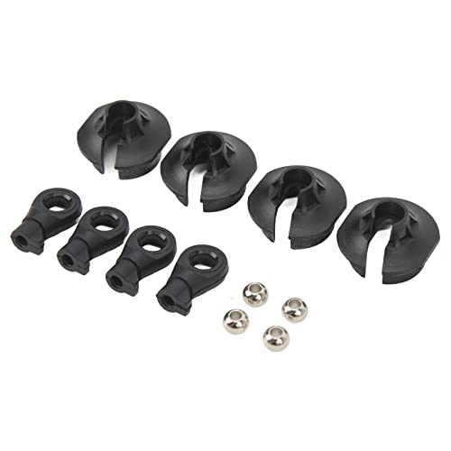 Qukaim Robustes Stoßstangen-End-Federbecher-Set, RC-Auto-Differentialbecher, 2 Stück Stahl-RC-Drive-Cup, genaue Größe, Metall-Differentialbecher für ARRMA 1/7 und 1/8 Serie RC-Autos, Silber von Qukaim