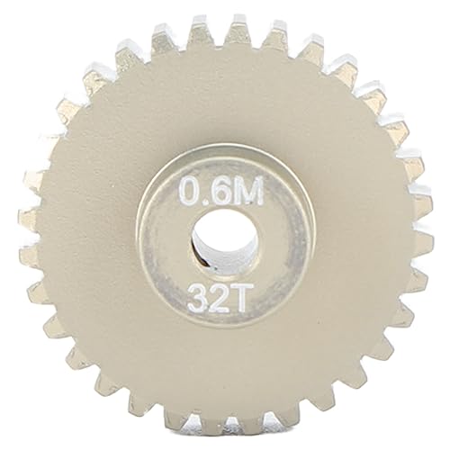 Qukaim Wellenmotorgetriebe 0,6 m Ritzel Getriebe-Set, Aluminiumlegierung 32T Motorgetriebe mit 3,175 mm Loch für SCX10 TRX4 1/8 1/10 Crawler, präzisionsgefertigt von Qukaim