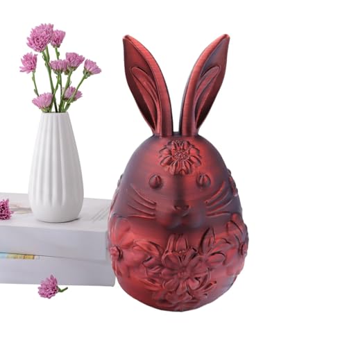 Qumiuu Dekorative Ostereier, Hasen -Ostereier - Bunny Eggs Dekorative Ornamente,Leere Osterspielzeug, Osterkorb Stuffers, Osterhome Desk Decor für Partydekorationen von Qumiuu