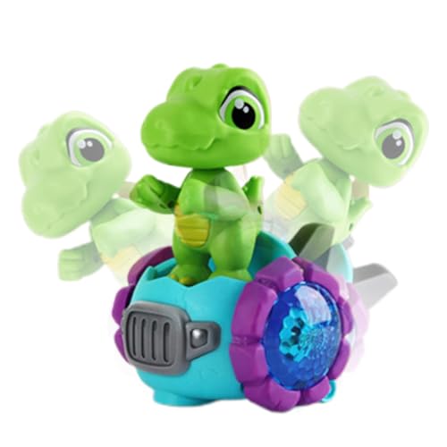 Qumiuu Elektrisches Dinosaurierauto, Dinosaurierautospielzeug | Balance-Spielzeugauto, Babyspielzeug, interaktive Spiele - Kinderauto mit Licht und Musik, Lernspielzeug, Elektroauto für Kleinkinder, von Qumiuu