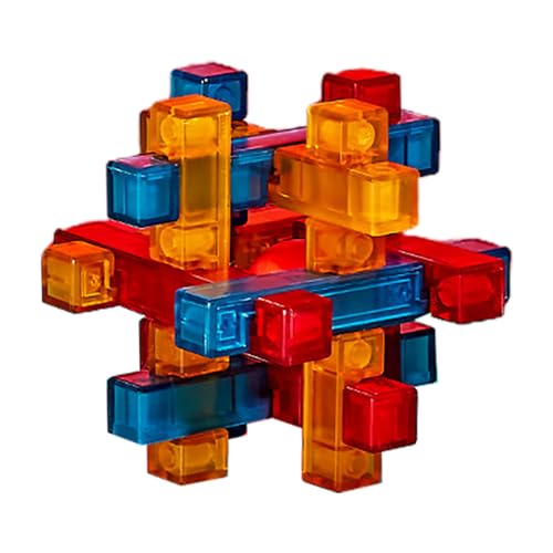Qumiuu Gehirnrätsel für Erwachsene - Schalte das ineinandergreifende Puzzle „Luban Kongming Lock“ frei | Puzzlespiele IQ-Testspielzeug, Logikpuzzle, Lernspielzeug, Weihnachtsgeburtstagsgeschenke von Qumiuu