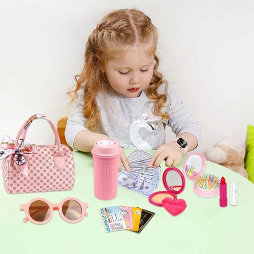 Qumiuu Kinderspiel Handtasche Set | Kosmetik Spieltasche Für Rollenspiele,Prinzessinnen Spielzubehör, Verwandelspiel Für Mädchen Ab 3 Bis 6 Jahren Qumiuu Kinderspiel Handtasche Set | Kosmetik Spieltasche Für Rollenspiele,Prinzessinnen Spielzubehör, Verwandelspiel Für Mädchen Ab 3 Bis 6 Jahren von Qumiuu