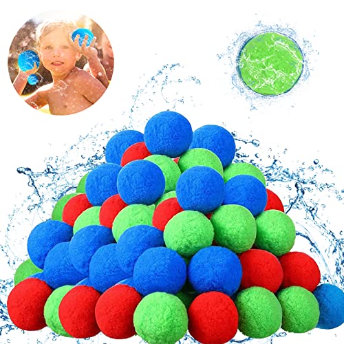 Baumwoll Wasserbomben 30 Stück, Baumwoll Wasserbomben Bälle, Wasserbomben Wiederverwendbar, Softball Wasserbomben, Wasserbomben Bälle, Plüschbälle Wasser für Sommer im Freien Strandparty Baumwoll Wasserbomben 30 Stück, Baumwoll Wasserbomben Bälle, Wasserbomben Wiederverwendbar, Softball Wasserbomben, Wasserbomben Bälle, Plüschbälle Wasser für Sommer im Freien Strandparty von Qunkun