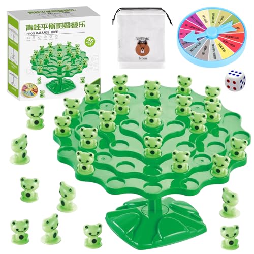 Frosch Balance Zählspielzeugwaage, Waage für Kinder Toad, Frosch Balance Mathe Spiel, Zählen und Rechnen Lernspielzeug, Zwei Spieler Frosch Balance Brettspiel für Familienfeiern, Weihnachten (Grün) von Qunkun