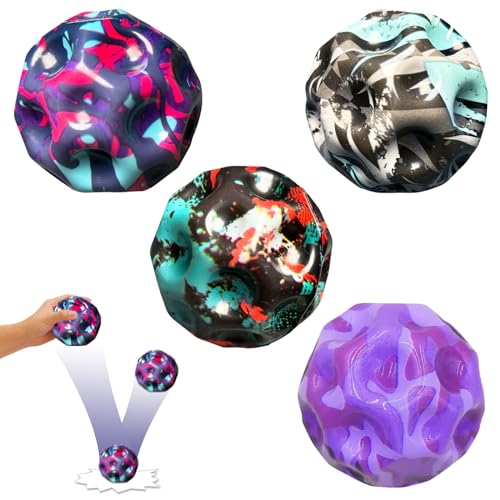 Jump Ball, 2 Stk Moon Ball, Planeten Hüpfbälle, Springstöcke Hüpfbälle, Super High Bouncing springende Bälle, Space Bouncy Balls, Space Ball Moon Ball, Bouncing Ball Toy, Bouncy Ball Party Gift (4pc) von Qunkun