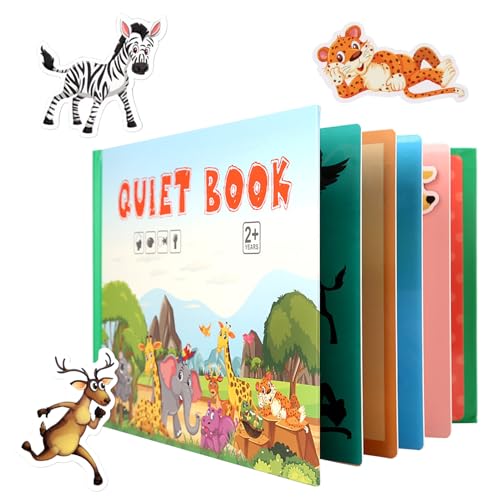 Montessori Quiet Book, Interactive Busy Book, Ruhiges Buch Montessori for Toddlers, Montessori Spielzeug, Quiet Book Montessori Spielzeug, Puzzle Buch, Learning Spielzeugbuch für ab 2 3 4 Jahre von Qunkun