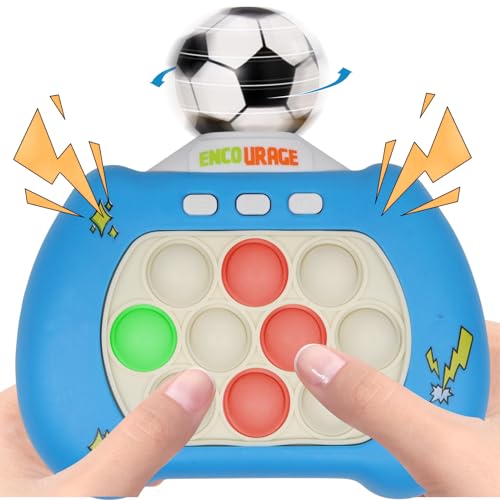 Push Pop-Spiel, Sensorische Zappelspielzeug für Kinder, Fußball Fidget-Spielzeug Pro für Kinder und Erwachsene, 360° Drehbarer Fußball, Pop it Bubble Fidget Fidget Spielzeug für Kinder Erwachsene von Qunkun