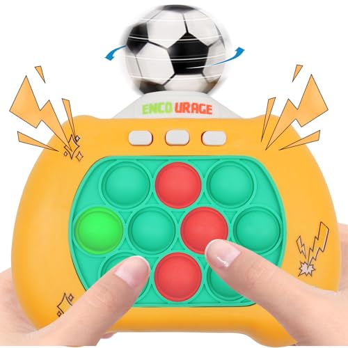 Push Pop-Spiel, Sensorische Zappelspielzeug für Kinder, Fußball Fidget-Spielzeug Pro für Kinder und Erwachsene, 360° Drehbarer Fußball, Pop it Bubble Fidget Fidget Spielzeug für Kinder Erwachsene von Qunkun
