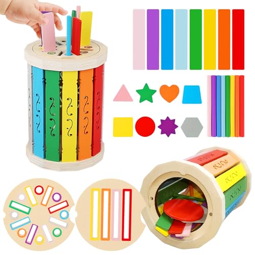 Qunkun Montessori Spielzeug Holz Regenbogen Shape Sorte, Sensorik Spielzeug, Steckspiel Holz, Montessori Sortierspiel Ab 3 Jahre Qunkun Montessori Spielzeug Holz Regenbogen Shape Sorte, Sensorik Spielzeug, Steckspiel Holz, Montessori Sortierspiel Ab 3 Jahre von Qunkun