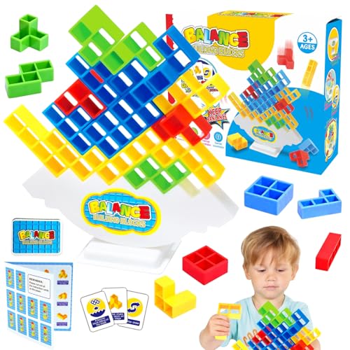 Tetris Balance Spielzeug, 32 pcs Tetra Tower Spiel, Stapelspiel Tower, Tetris Balance Spielzeug Tower Game, Kreatives Stapelspiel Spielzeug für Kinder, Stapelturm Spielzeug für Jungen Mädchen (32) von Qunkun