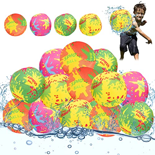 Wasserbälle, 12 Stück Wasserbomben Set, Wiederverwendbaren Wasserballons, Wasserspielzeug Kinder, Wasserbomben Bälle, Pool Spielzeug Wasserballons Geeignet für Sommer im Freien Strandparty von Qunkun