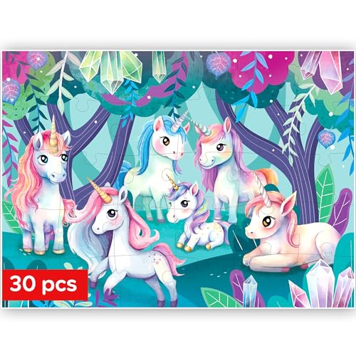 QUOKKA Puzzle 30 Teile Kinder - Solo Puzzle ab 3 4 Jahre Für Mädchen und Jungen - Spielzeug zum Lernen von Einhörner - Spiele Geschenk für Mädchen und Jungen 5 6 7 QUOKKA Puzzle 30 Teile Kinder - Solo Puzzle ab 3 4 Jahre Für Mädchen und Jungen - Spielzeug zum Lernen von Einhörner - Spiele Geschenk für Mädchen und Jungen 5 6 7 von QUOKKA