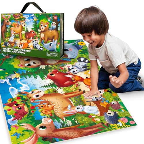 QUOKKA Riesige Bodenpuzzle ab 3 4 5 – 60x90 cm, 48-teilige Puzzle Spiele ab 2 3 4 Jahren – Große Spielzeug ab 3 4 Jahre – XXL Forest Geschenk für Jungen und Mädchen 5 6 QUOKKA Riesige Bodenpuzzle ab 3 4 5 – 60x90 cm, 48-teilige Puzzle Spiele ab 2 3 4 Jahren – Große Spielzeug ab 3 4 Jahre – XXL Forest Geschenk für Jungen und Mädchen 5 6 von QUOKKA