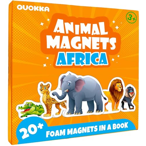 QUOKKA Travel Magnetic Puzzles for Toddlers 1-3 – 20+Pcs Fun Travel Game Toy for Kids Ages 3-5 – Strong Magnets for Car Activities – Fun Toddler Puzzle Ages 2-4 – Animal Game with Extra-Long Play Book von Quokka