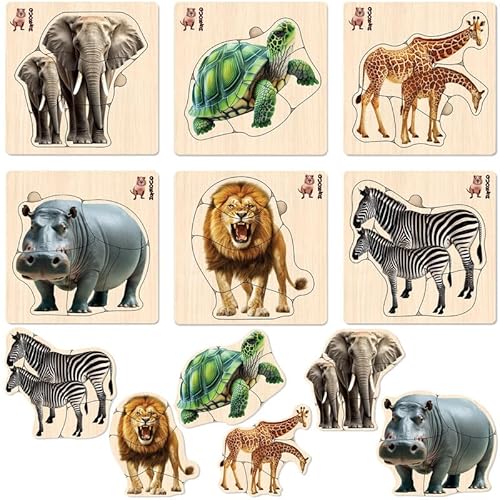 QUOKKA Spielzeug Puzzle ab 1 2 Jahre - Montessori Holz Steckpuzzle ab 3 4 Jahre - Safari Tiere Lernspielzeug für Kinder - Geschenk für Mädchen and Jungen QUOKKA Spielzeug Puzzle ab 1 2 Jahre - Montessori Holz Steckpuzzle ab 3 4 Jahre - Safari Tiere Lernspielzeug für Kinder - Geschenk für Mädchen and Jungen von QUOKKA