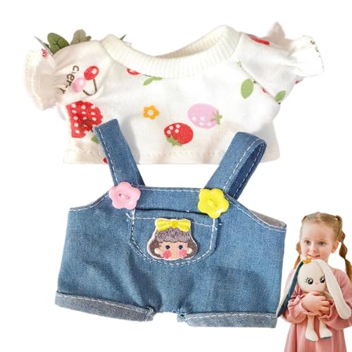 Qurygin Kleidung für Plüsch, schönes modisches Puppen-Outfit, Puppenkleidungs-Set – weiches Puppenspielzeug, Kleidung, Puppenkleidung, Zubehör für 15 cm große Plüschpuppen von Qurygin