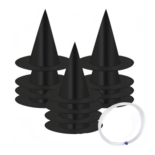 Qusedwey Halloween Hexenhüte 12 Stück Große Schwimmende Hängende Halloween Kostüm Zubehör Dekoration Qusedwey Halloween Hexenhüte 12 Stück Große Schwimmende Hängende Halloween Kostüm Zubehör Dekoration von Qusedwey