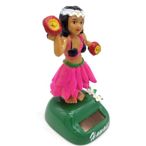 Qutalmi Armaturenbrett-Bommel, ativer süßer Wackelkopf für das Armaturenbrett, Lustiges Armaturenbrett-, Hawaii Solar Dancing Girl für Auto-Armaturenbrett-Zuhause, Hawaii-Geschenke von Qutalmi